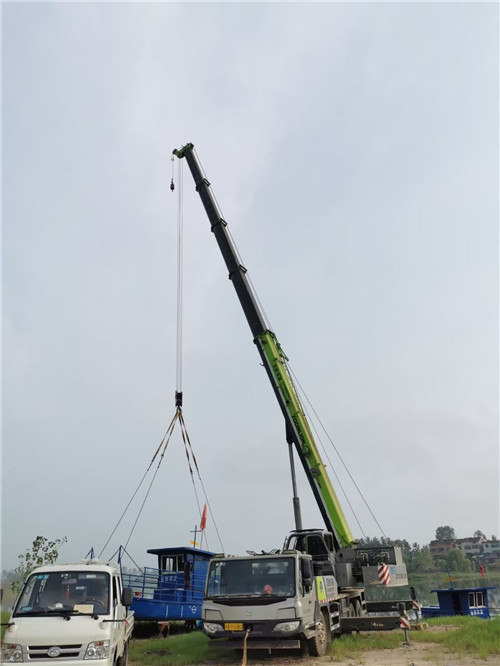 仁寿县桥梁建设吊装案例